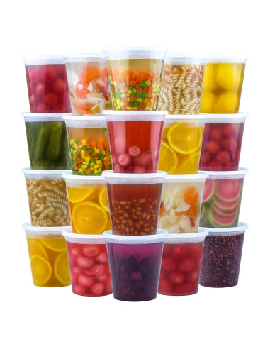 Set de 50 Contenedores Deli 950 ml Dealusy A Prueba de Fugas