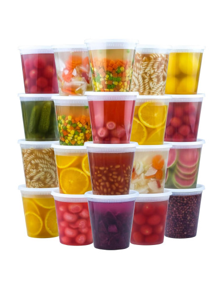 Set de 50 Contenedores Deli 950 ml Dealusy A Prueba de Fugas