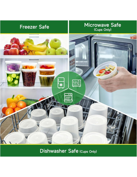 Set de 50 Contenedores Deli 950 ml Dealusy A Prueba de Fugas