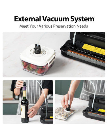 Máquina de Sellado al Vacío Beelicious 8-en-1 Acero Inoxidable