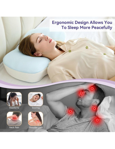 Almohada Cervical Ergonomica SUBCULTUREPICK Azul 59.7x34.3cm