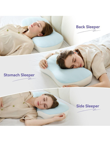 Almohada Cervical Ergonomica SUBCULTUREPICK Azul 59.7x34.3cm