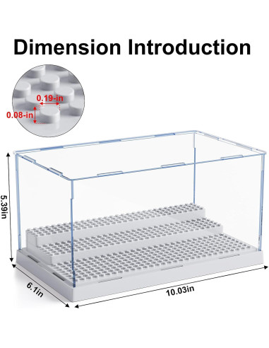 Caja de Exhibición Mlikero para Minifiguras 25,5x15,5x13,7cm