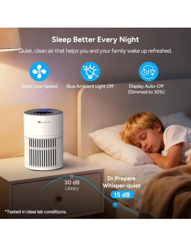 Purificador de aire HEPA Dr.Prepare DAP03 12W para hogar