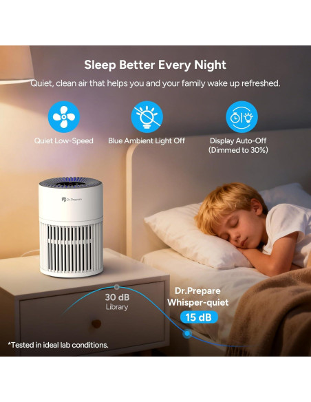 Purificador de aire HEPA Dr.Prepare DAP03 12W para hogar
