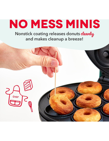 Fabricante de Donuts Dash DDM007GBAQ04 - Hace 7 Mini Donuts