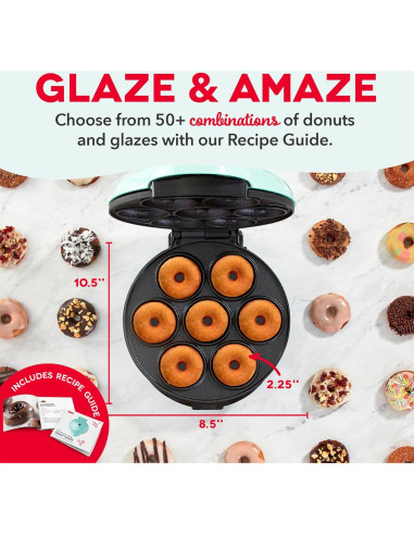 Fabricante de Donuts Dash DDM007GBAQ04 - Hace 7 Mini Donuts