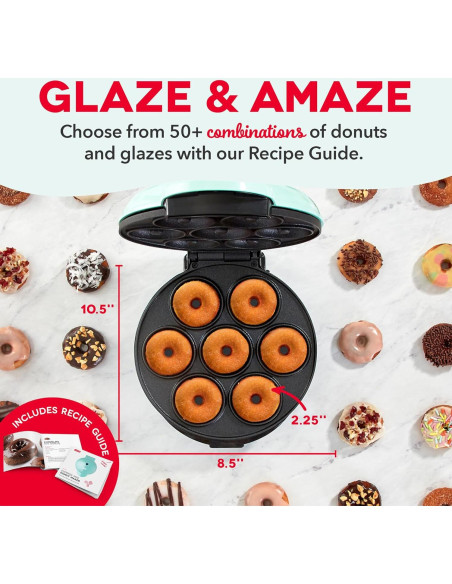 Fabricante de Donuts Dash DDM007GBAQ04 - Hace 7 Mini Donuts