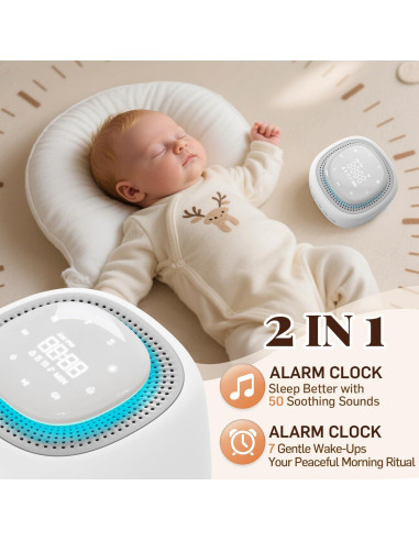 Máquina de Sonido Coyeku con 50 Sonidos Relajantes y Luz Nocturna