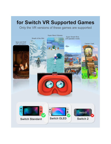 Auriculares VR Nintendo Switch y OLED STARTRC con lente ajustable