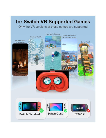 Auriculares VR Nintendo Switch y OLED STARTRC con lente ajustable