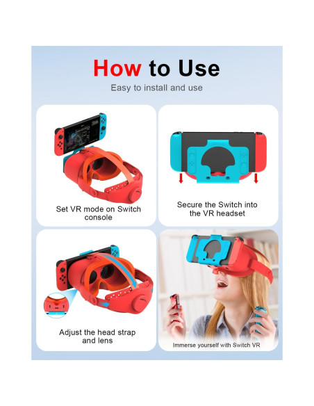 Auriculares VR Nintendo Switch y OLED STARTRC con lente ajustable