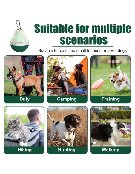 Botella de Agua para Perros DONGKER 200ml Plegable Verde