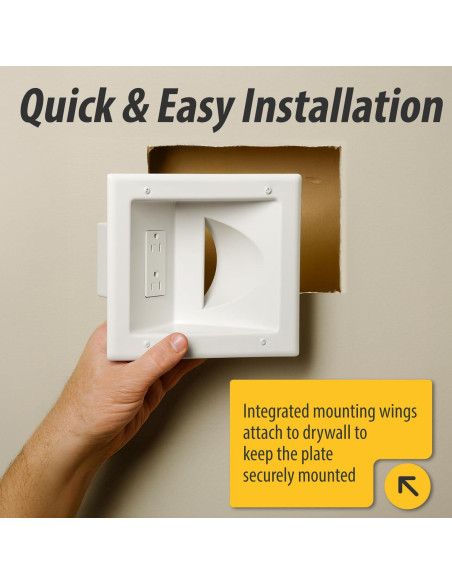 Placa de Pared DataComm 45-0031-WH con Doble Receptáculo