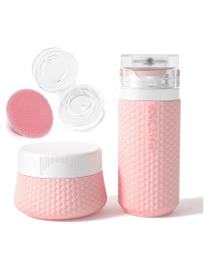 Kit de Botellas de Viaje Mabnuby 60ml y 40ml Rosa Silicona