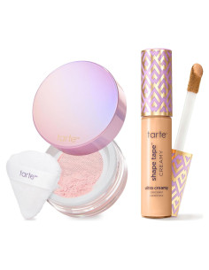 Corrector Cremoso Tarte Shape Tape + Polvo Fijador Sin Pliegues