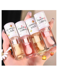 4 Piezas Aceite Labial Hidratante Baorder 28g Transparente