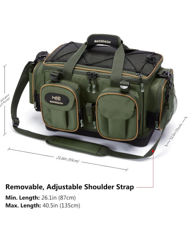 Bolsa de Hombro para Pesca BASSDASH Resistente al Agua Mediana
