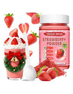 Polvo de Fresa Liofilizado Kiigfood 120g - Vegano y Sin Gluten