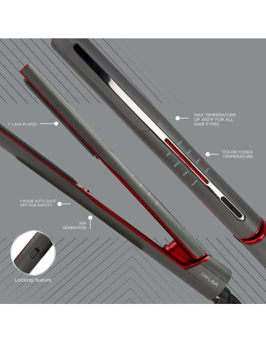 Plancha de Peinado CHI Lava Glide Cerámica 1" (2.54 cm) Profesional
