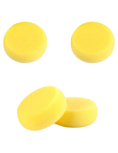 4 Pcs Esponjas Redondas para Pintura WAFJAMF 7.5 cm Amarillas