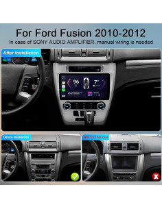 Estéreo Doble Din Oskkude 10" Android 13 para Ford Fusion 2010-2012 2