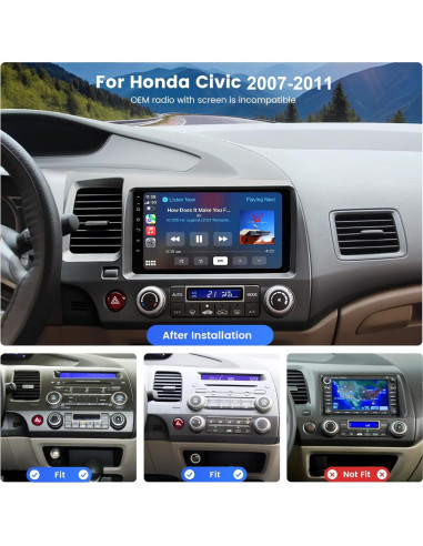 Estéreo de Coche Dasaita 9" para Honda Civic 2007-2011