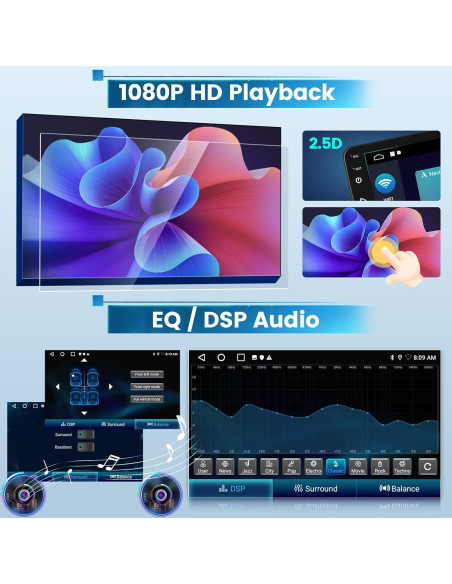 Radio de Coche Android 9" para Mercedes ML350 GL450 2005-2011