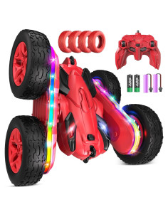 Coche RC Jimdella Acrobacias 360 con Luces LED Rojo