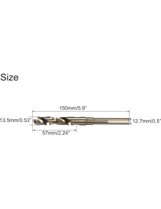 Broca de Cobalto NACX 13.5mm Mango Reducido HSS 2
