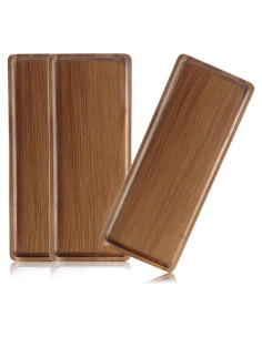 Bandejas de Madera de Acacia Linwnil - 3 Piezas 35.1 cm