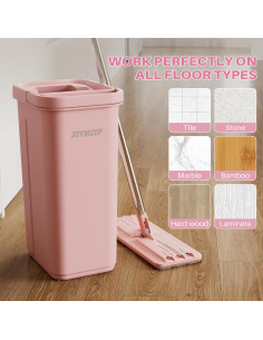 Almohadillas de Microfibra JOYMOOP para Mopa Plana - 4 Piezas 33cm 2