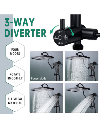 Cabezal de Ducha de Lluvia 33 cm V-Frankness con Ducha Manual