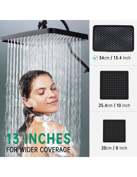 Cabezal de Ducha de Lluvia 33 cm V-Frankness con Ducha Manual