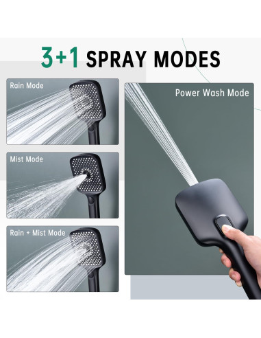 Cabezal de Ducha de Lluvia 33 cm V-Frankness con Ducha Manual