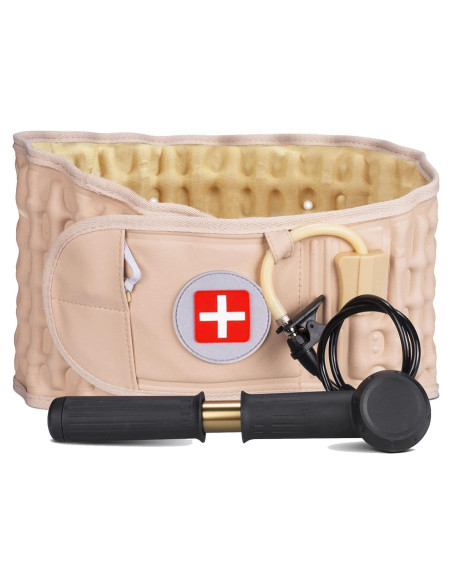 Cinturón de Descompresión Lumbar 6Xigouma Beige Talla Única