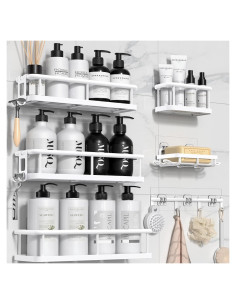 Caddy de Ducha YASONIC XL, 6 Piezas, Resistente al Óxido