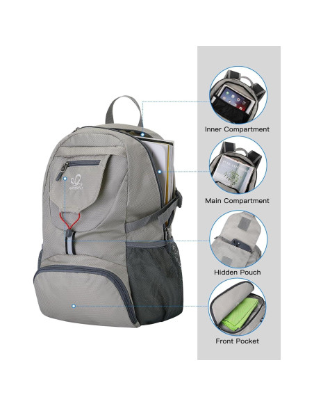 Mochila Plegable WATERFLY 20L Ultra Ligera para Viajes