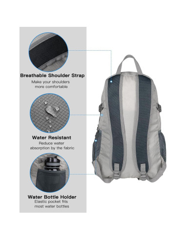 Mochila Plegable WATERFLY 20L Ultra Ligera para Viajes