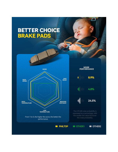 Pastillas de Freno Cerámicas PHILTOP D1313 para Kia y Hyundai