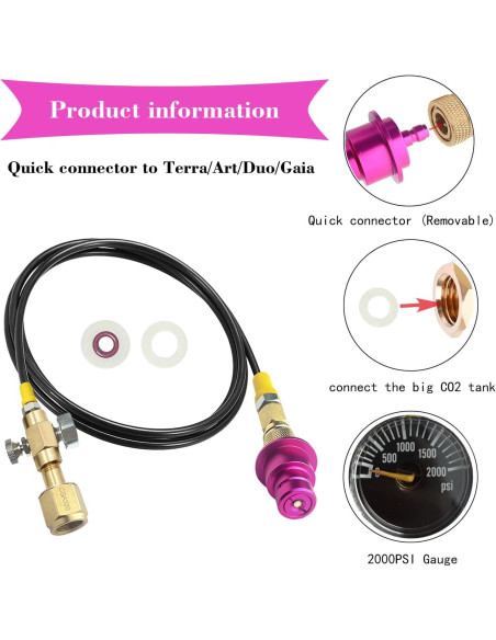 Adaptador CGA320 para Tanque de CO2 a Máquina de Soda KUMAS