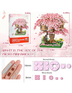 Conjunto de Construcción Mini Casa Árbol Sakura 2028 Piezas 2