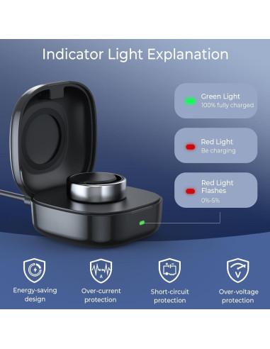Funda de Carga Inalámbrica Bachenpny para Anillo Oura 9