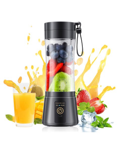 Mezclador Portátil YFIXQNSU 380ml Sin Cable Negro - Batidos