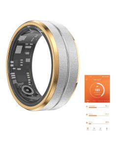 Anillo Inteligente Tulbeys US10 Plata y Oro, Monitor de Salud