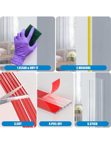 Protector de Esquina de Pared MONOID 1.18x6ft Transparente