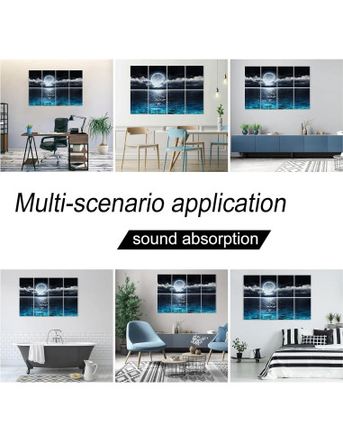 Paneles Acústicos YPY 8 Piezas 30x40 cm Aislantes Decorativos