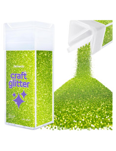 Brillo Microfino Verde Lima Hemway 130g para Manualidades