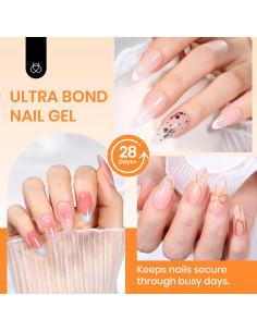 Gel de Pegamento para Uñas Beetles 2Pcs 20g Sólido Ultra Fuerte 2