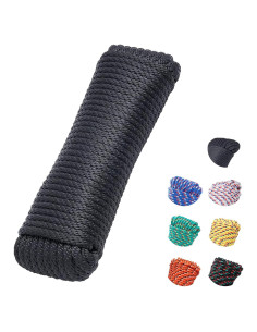 Cuerda Trenzada de Polipropileno SDLTHR 30.48m 9.5mm Negra